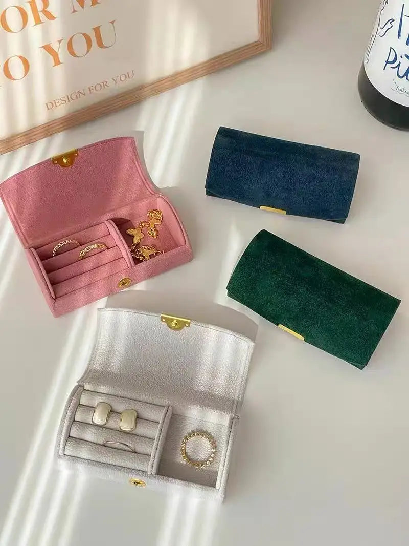Portable Mini Jewelry Storage Box for Business Trips | Light Luxury