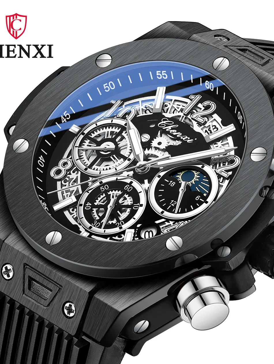 Men's Multifunctional Waterproof Sports Watch | Luminous Quartz Timepiece