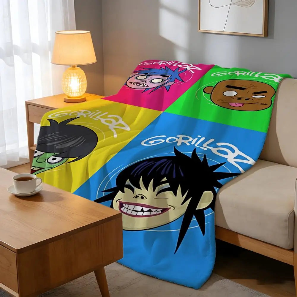 Soft High-Density Short Plush Blanket | Cozy Music Print Design
