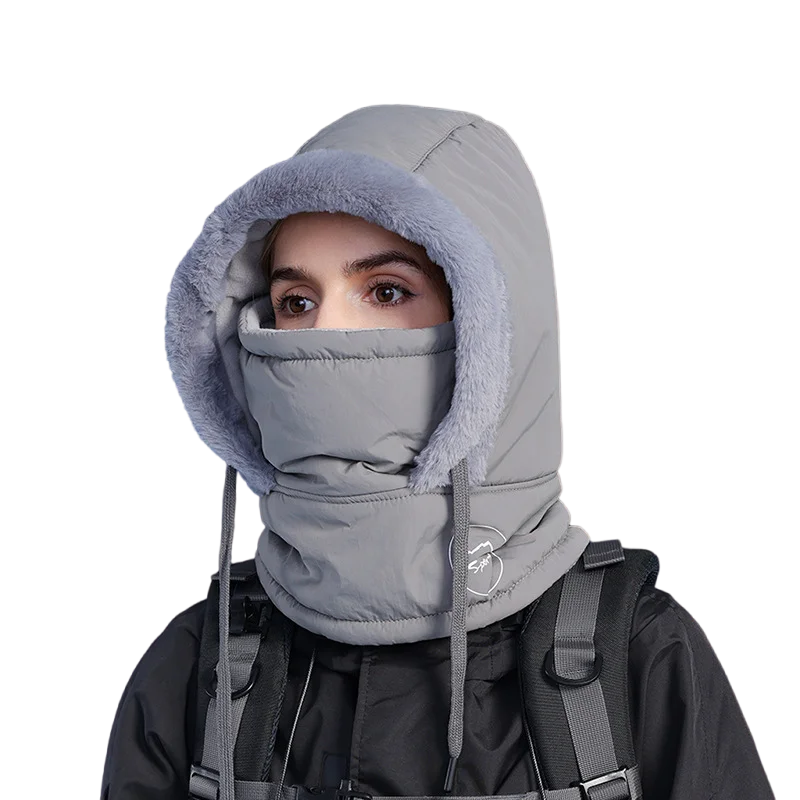 Unisex Plush Balaclava Winter Hat | Warm Knitted Face Mask
