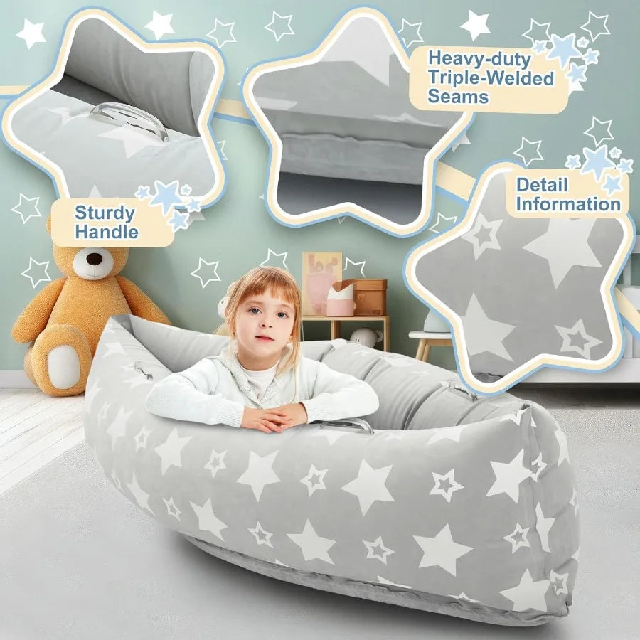 60 Inch Inflatable Pea Pod Canoe | Sensory Calm and Play Toy