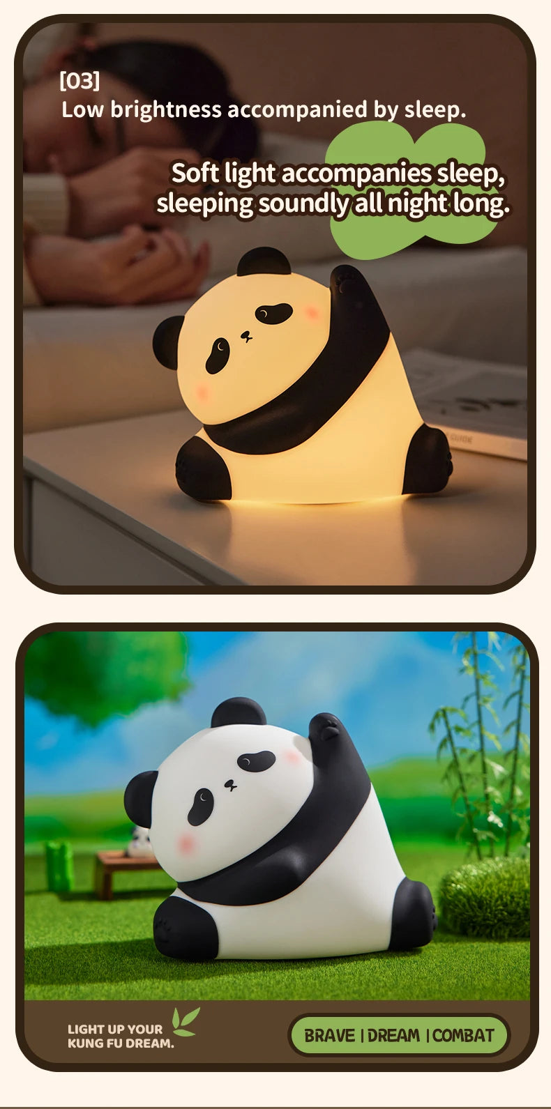 Lámpara de Mesa LED de Animales Kawaii | Luz Nocturna Divertida y Segura para Niños