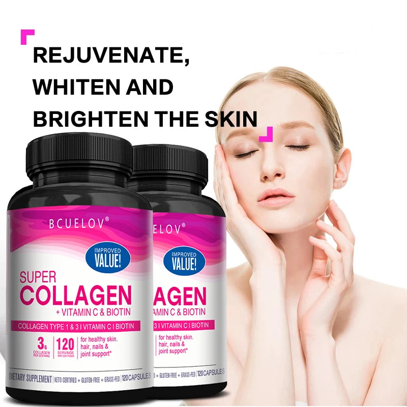 Collagen Capsules with Vitamin C & Biotin | Hair, Skin & Joint Support