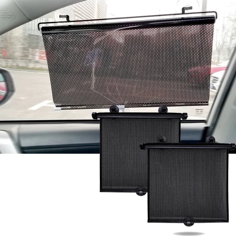 Retractable Car Sunshade | UV Protection & Easy Installation