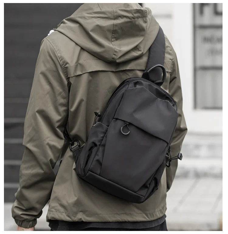Waterproof Nylon Sling Bag | Anti-Theft Travel Chest Backpack