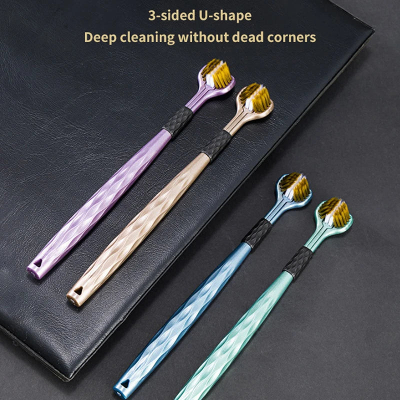 Ultra Soft 3-Sided Toothbrush for Effective Oral Care