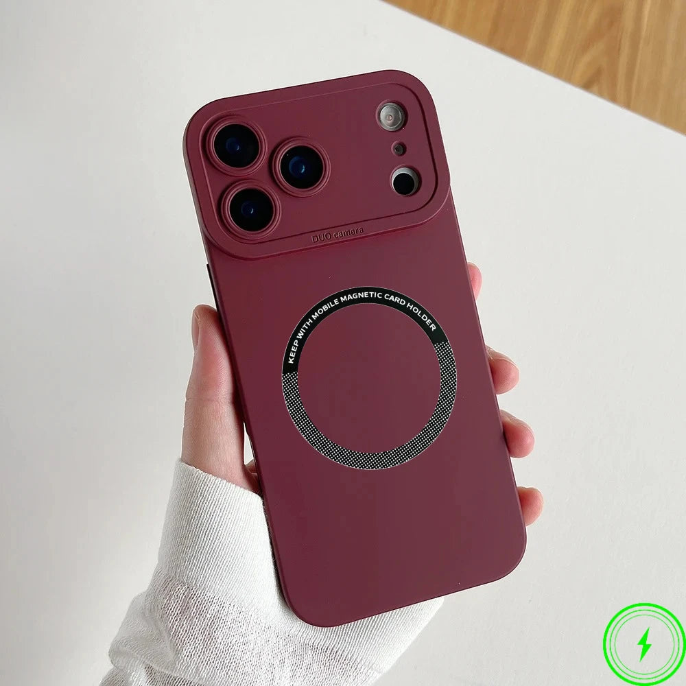 Official Liquid Silicone Magnetic Silicone Case For IPhone 17 Air 17 Pro Max 16 15 Candy Color Camera Full-pack Anti-Drop Cover