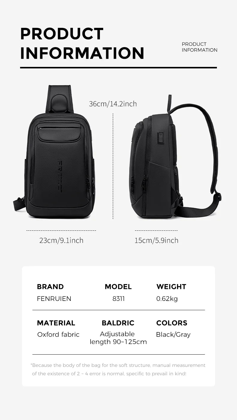 Men's Single-Shoulder Crossbody Bag | Ideal Summer Travel Backpack