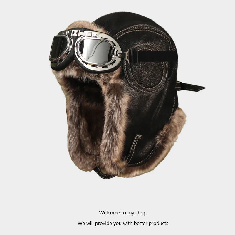 Plus Size Faux Fur Bomber Hat | Winter Windproof Trapper Cap