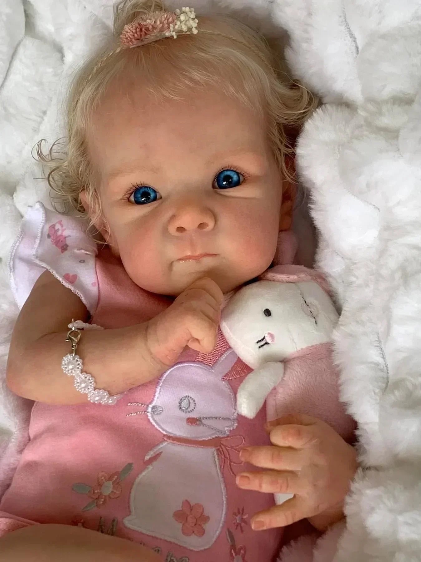 45CM Realistic Reborn Baby Doll with Blonde Hair | Cuddly Soft Body