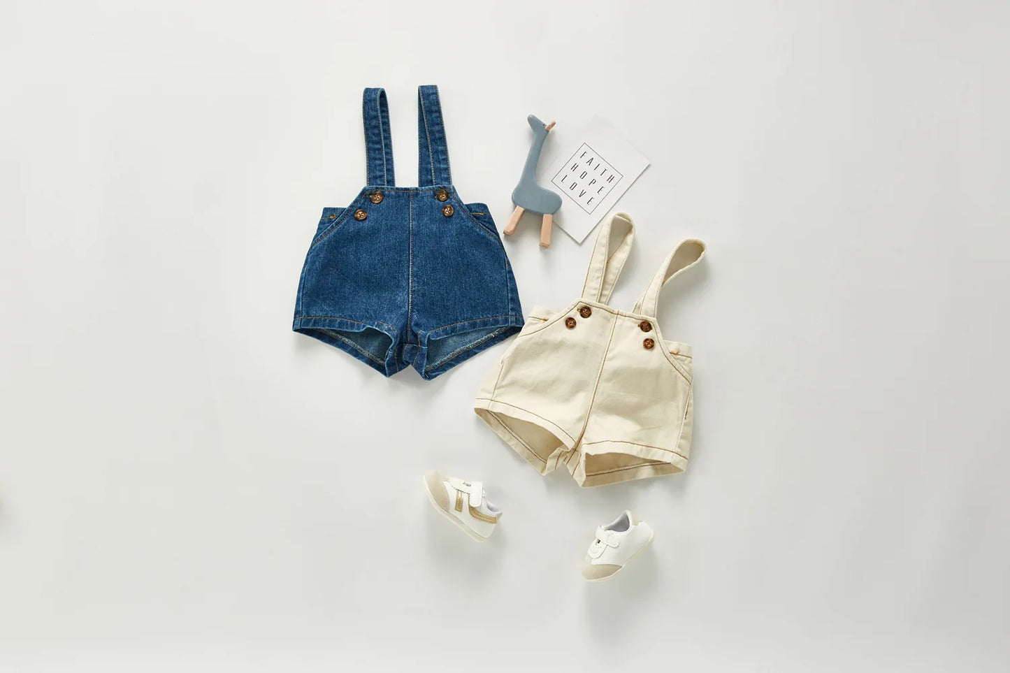 Unisex Baby Denim Romper | Comfortable & Versatile Toddler Outfit