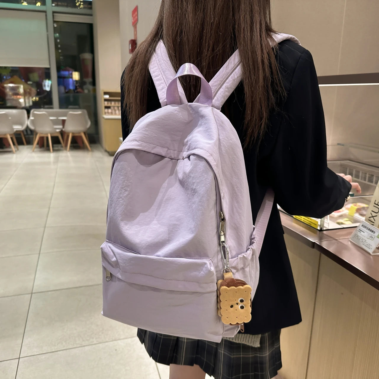 Versatile Solid Color Backpack | Large Capacity Daily Use