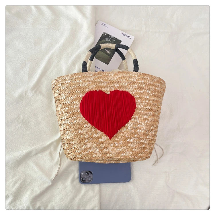 Casual Sweet Tote Bags | Perfect Straw Embroidery Shoulder Bag