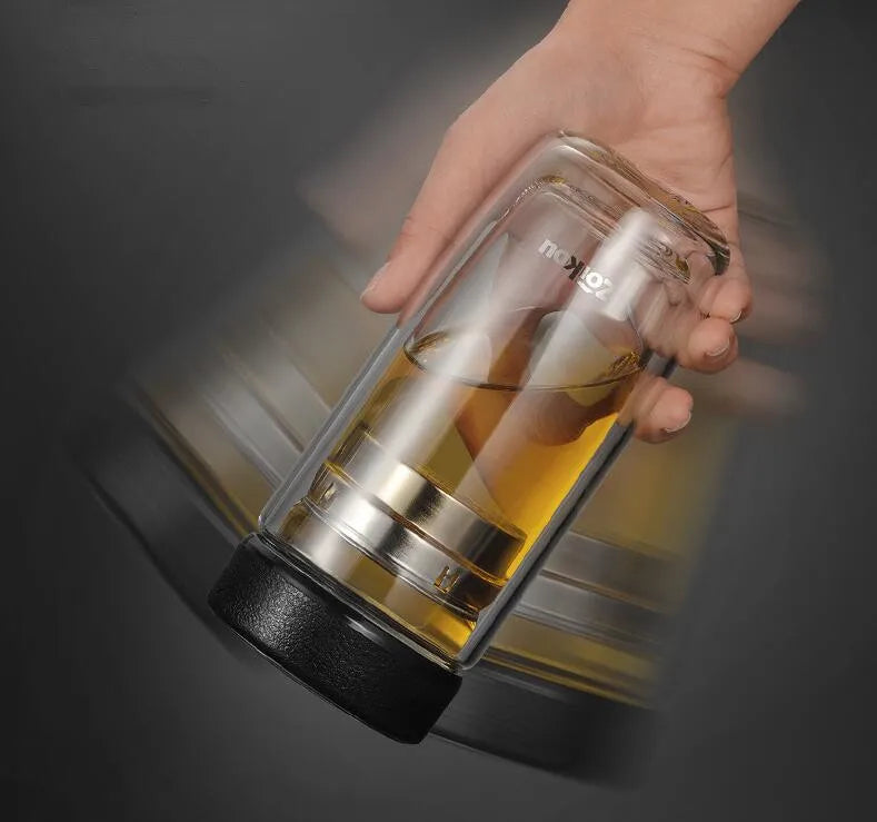 Portable Glass Tea Infuser Tumbler | Eco-Friendly Water Bottle