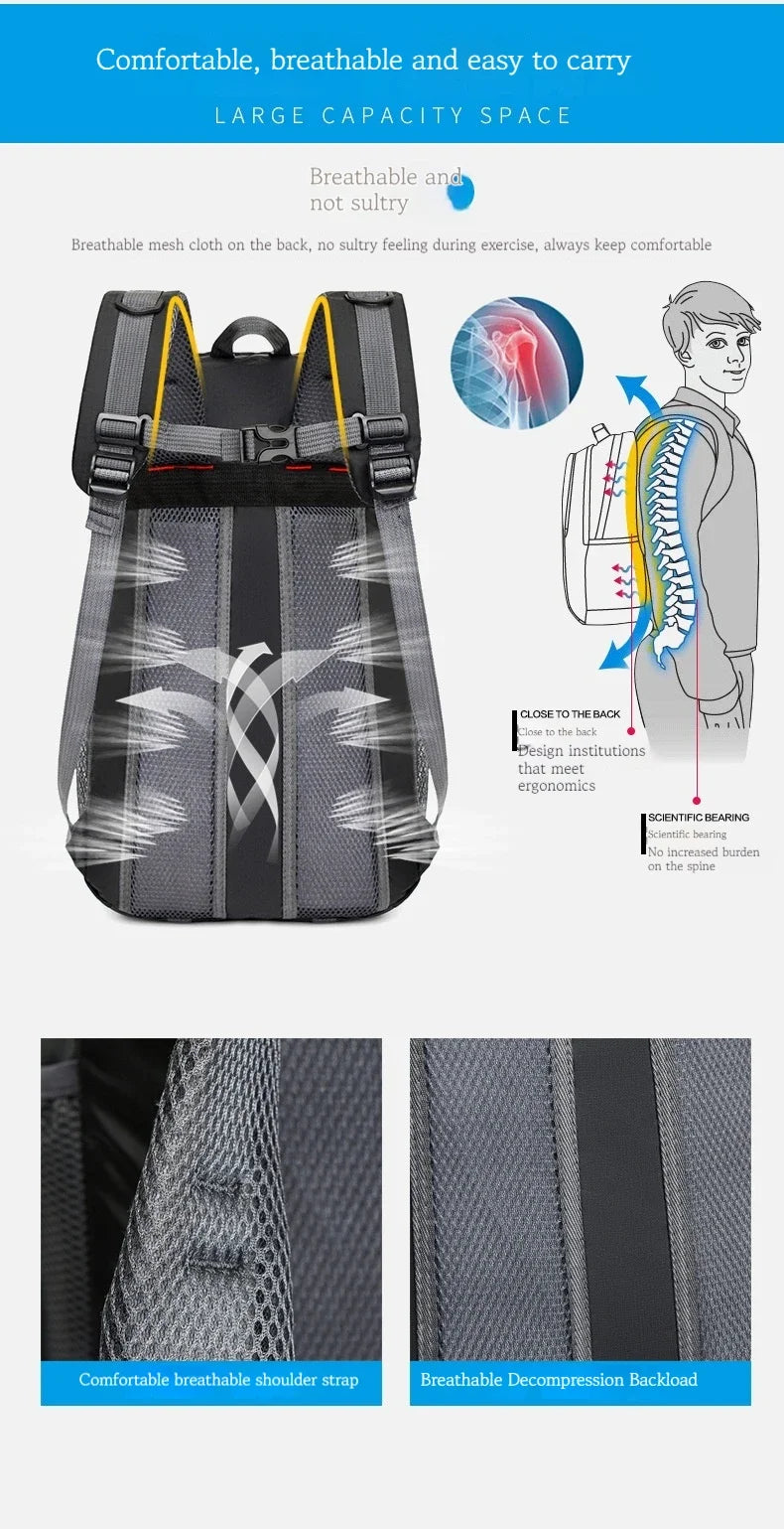 Waterproof Nylon Backpack for Hiking and Outdoor Adventures