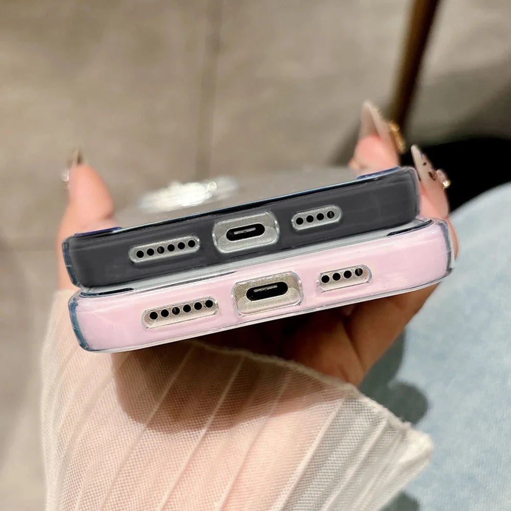 Funda de iPhone Corazón de Amor | Carcasa Transparente Antichoque 2 EN 1