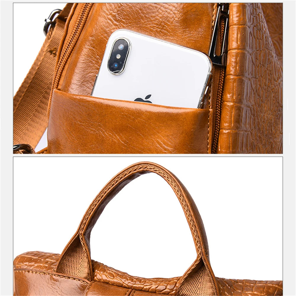Stylish Anti-Theft Women's PU Leather Backpack | Perfect for Travel