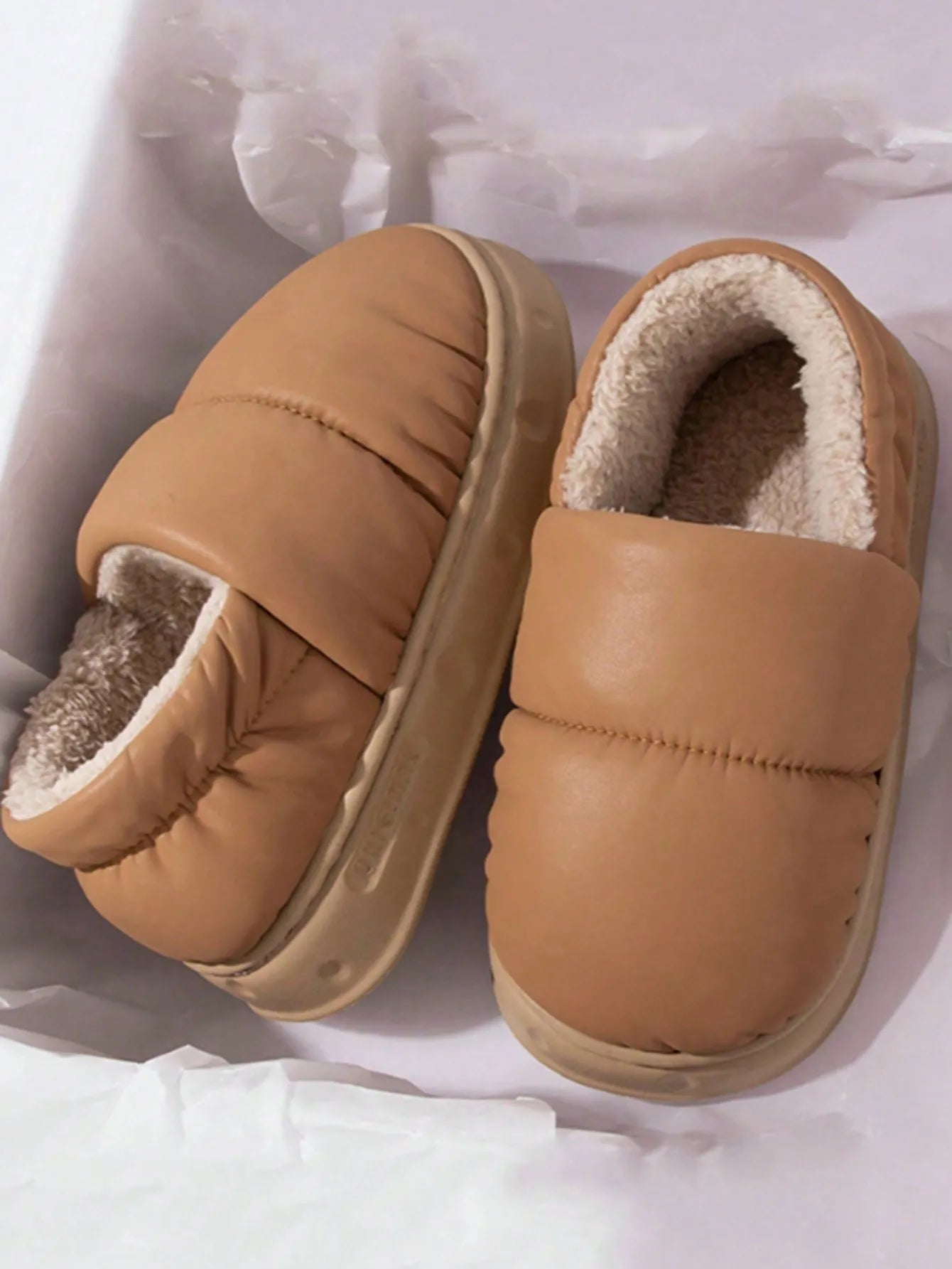 Men's Warm Plush Fleece Slippers | Cozy Non-Slip Winter Footwear