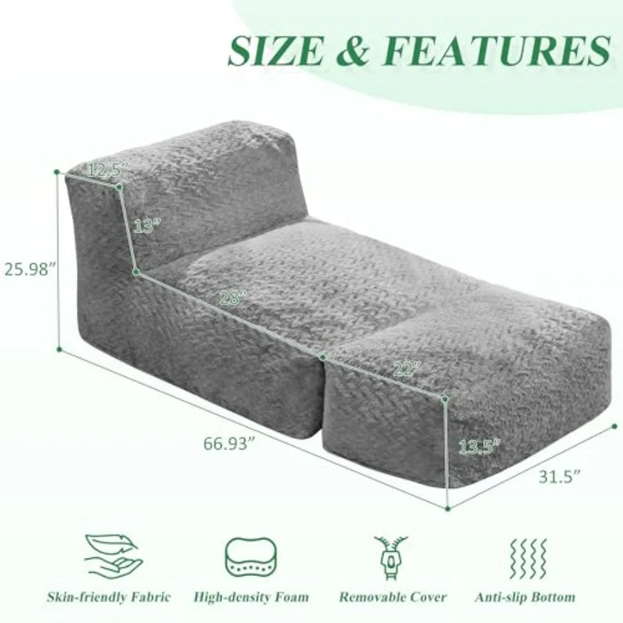 Sillón Puff Grande | Comodidad de Espuma Viscoelástica en Cualquier Momento