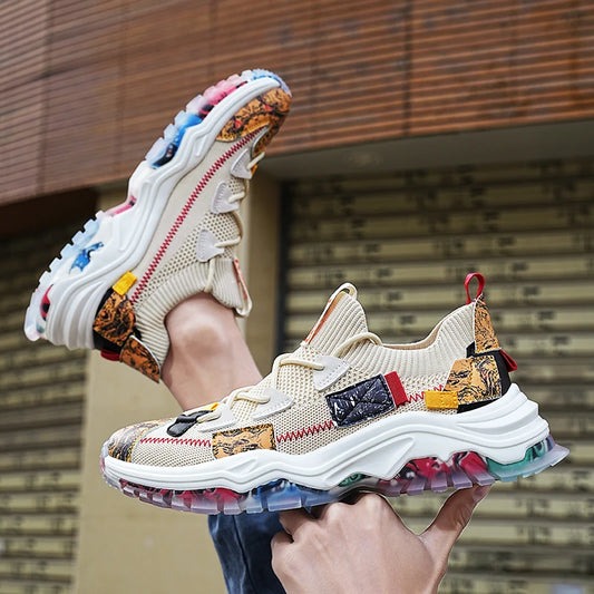 Luxury Men's Casual Sneakers | Versatile Fashion Platform Shoes