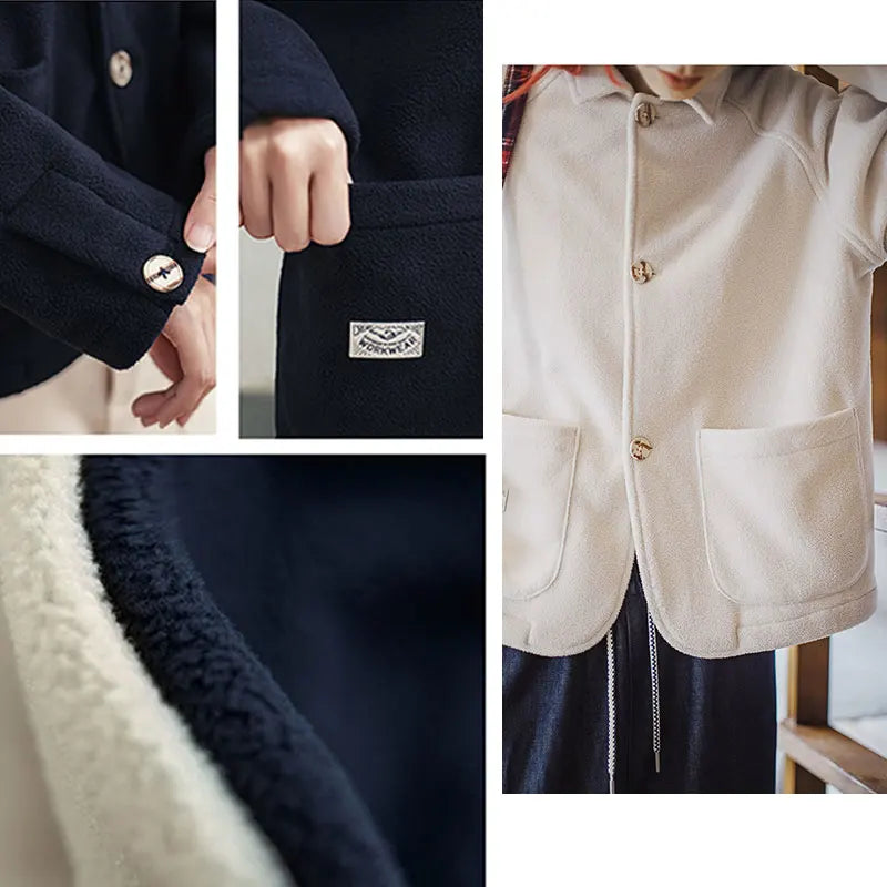 Women's Fleece Lapel Jacket | Stylish Warm Casual Outerwear