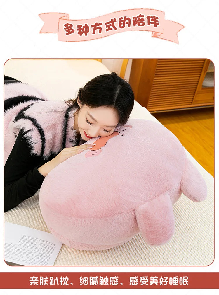 Large Pink Rabbit Plush Toy | Funny Expression Kids Stuffed Animal