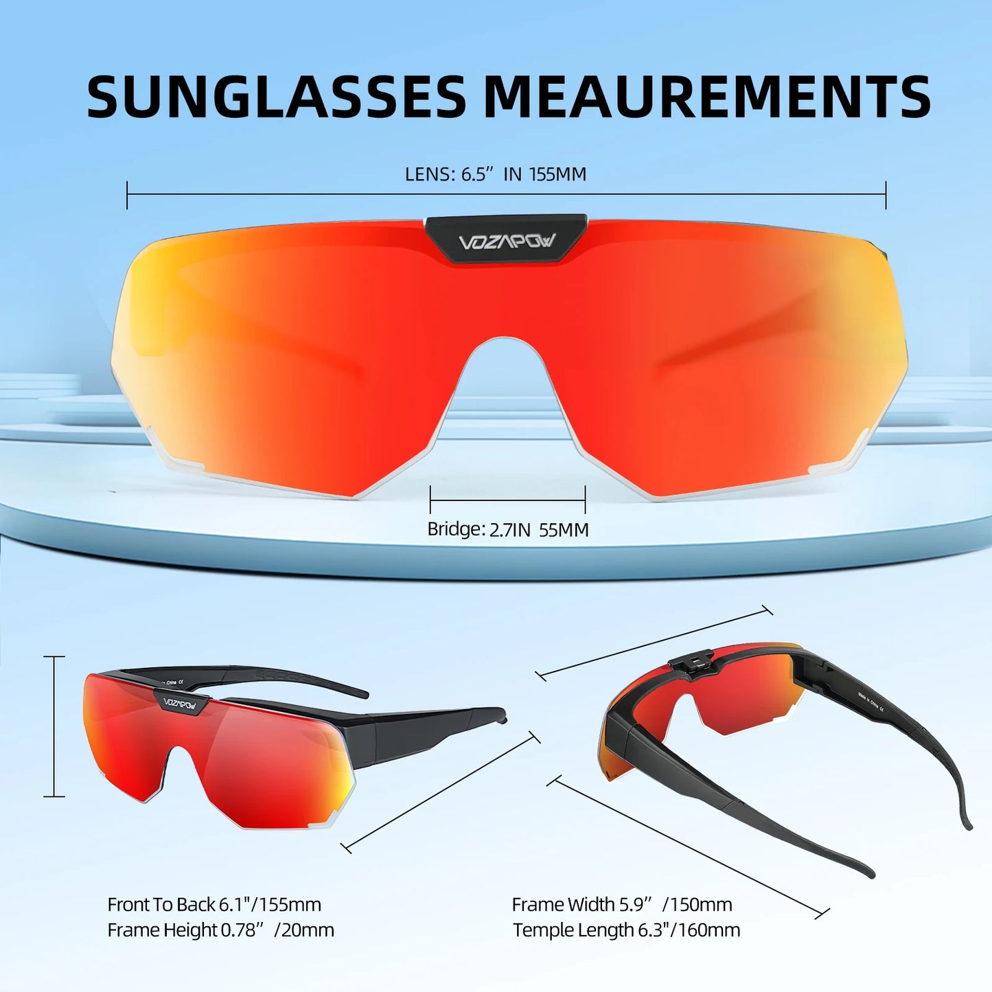 Polarized Cycling Glasses with UV400 Protection | Perfect for Outdoor Adventures