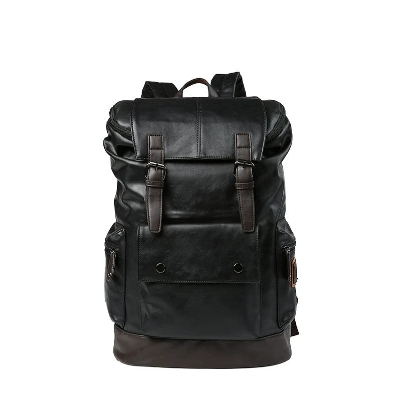Vintage Luxury PU Leather Backpack | Large Capacity Laptop Bag