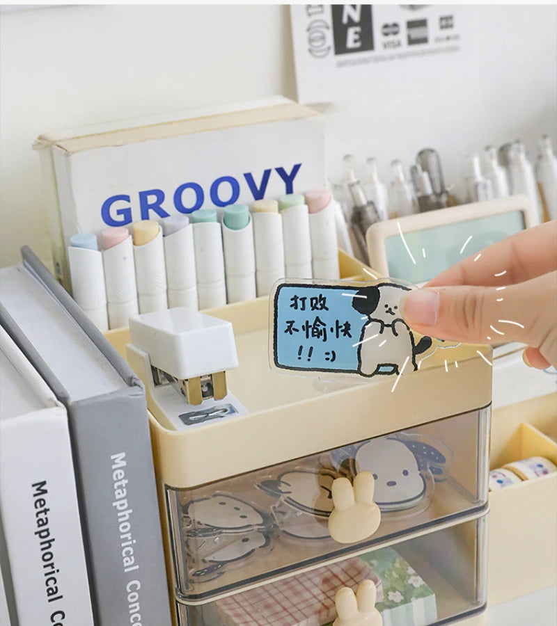 Clear Desktop Cosmetics Storage Box | Stylish Organizer & Rack