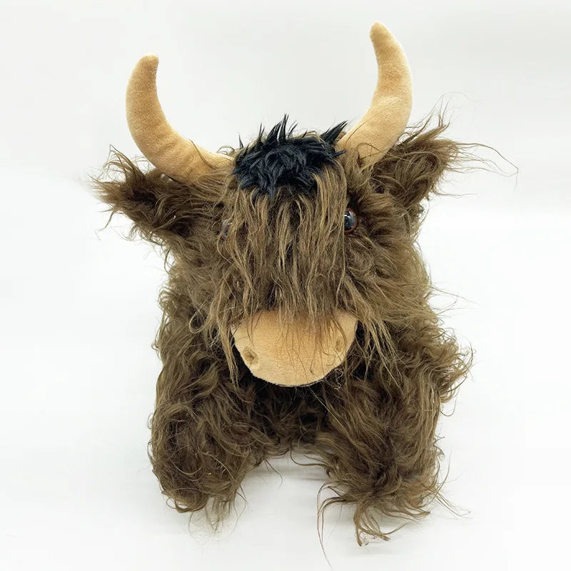 Winter Highland Cow Plush Slippers | Cute Fluffy Animal Slides