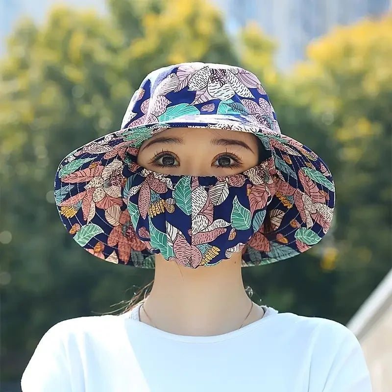 Breathable Windproof UV Protection Sun Hat with Face Mask