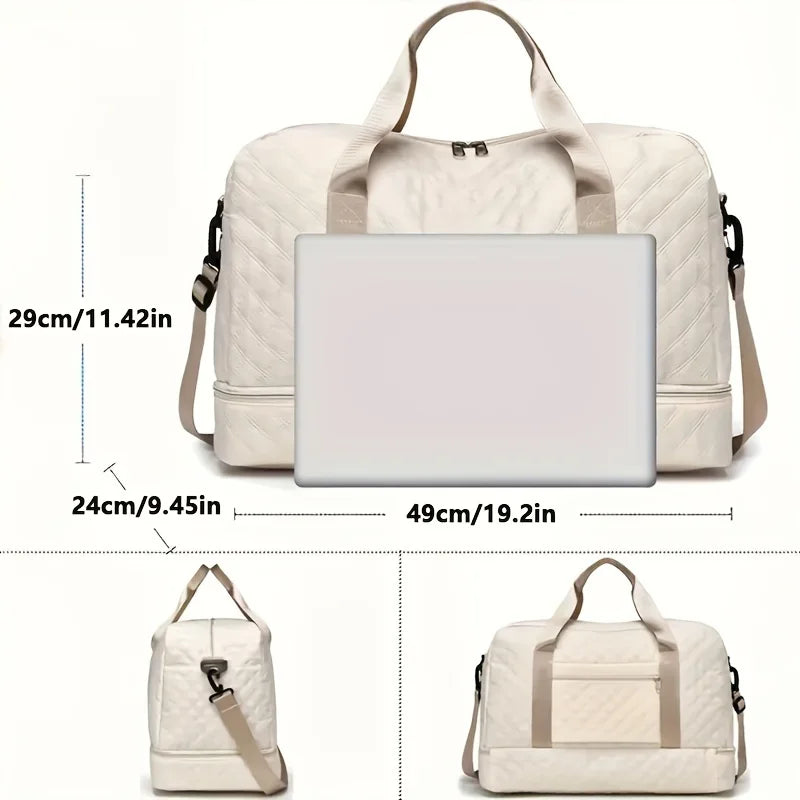 Large Capacity Luxury Duffel Bag | Travel Gym Tote with Pockets