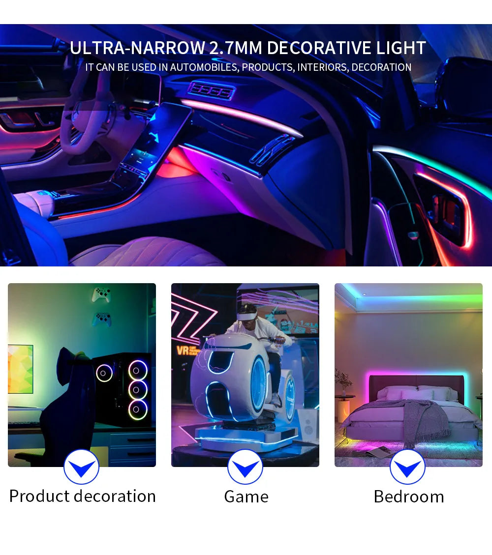 Ultra Narrow RGBIC LED Strip | Individually Addressable Light Strip