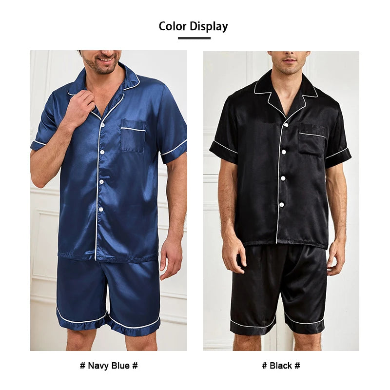 Men's Summer Pajamas Set | Comfortable Short Sleeve Sleepwear
