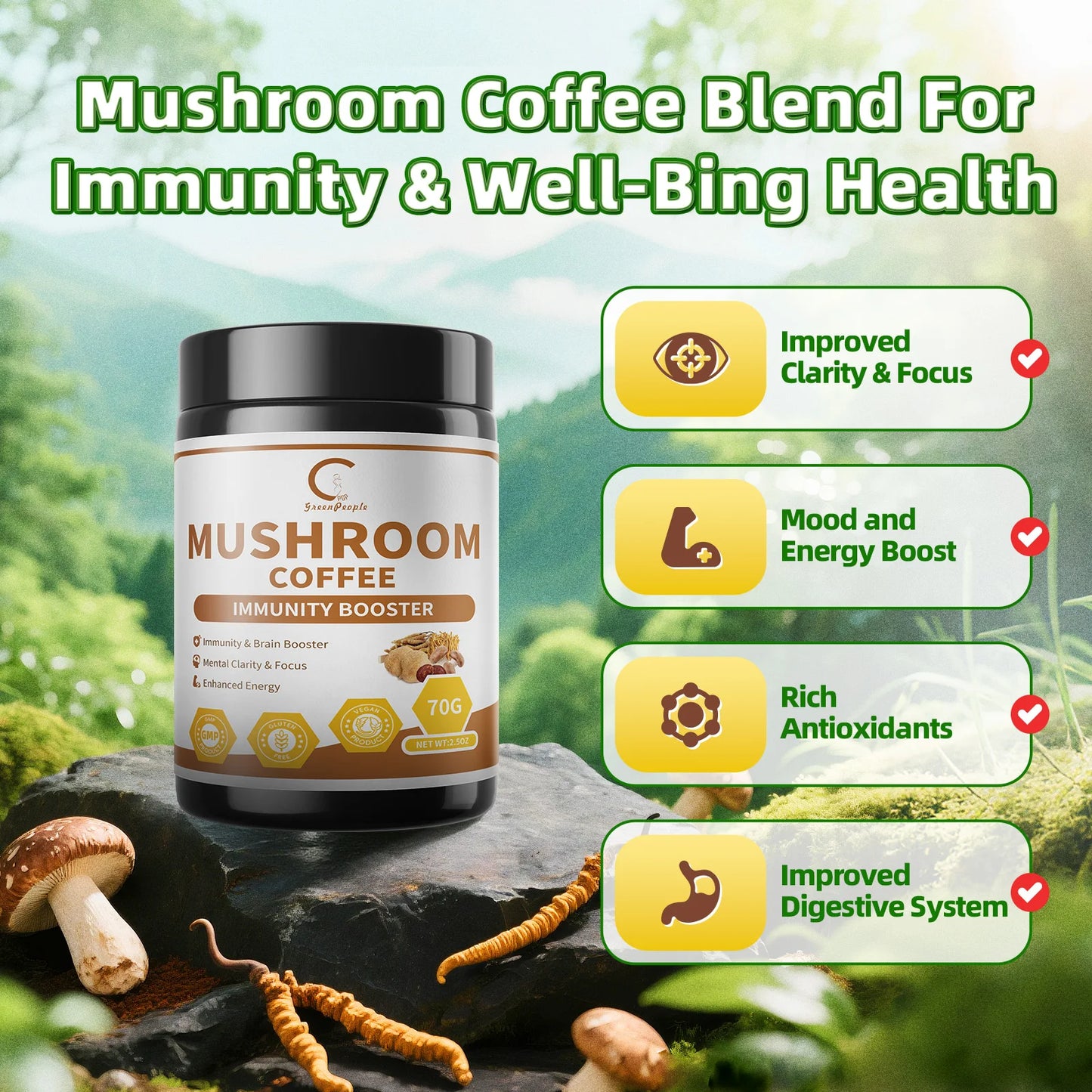Mushroom Coffee for Immune Support | Boost Energy & Focus