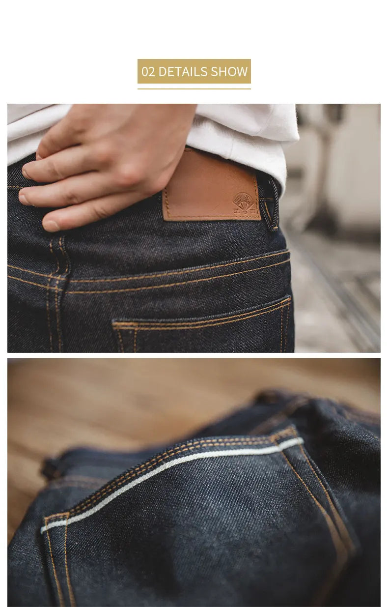 Men's Tapered Fit Selvedge Denim Jeans | Versatile Cotton Pants