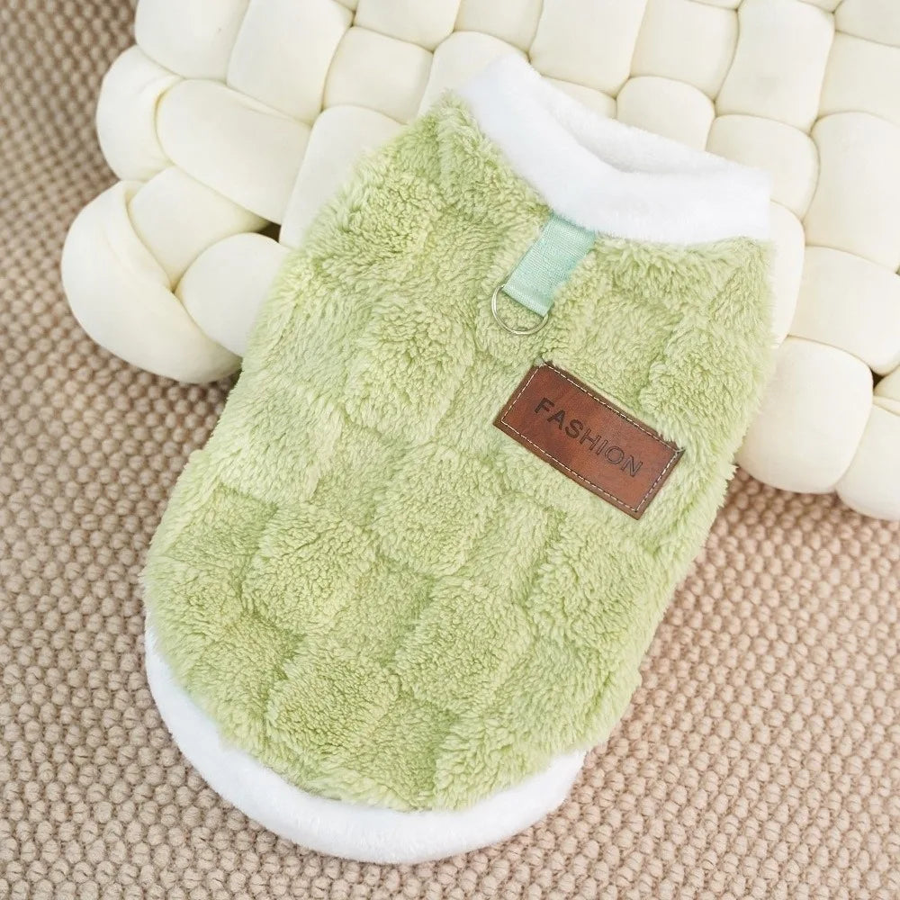 Comfortable Velvet Winter Dog Pullover Vest | Soft & Warm Coat