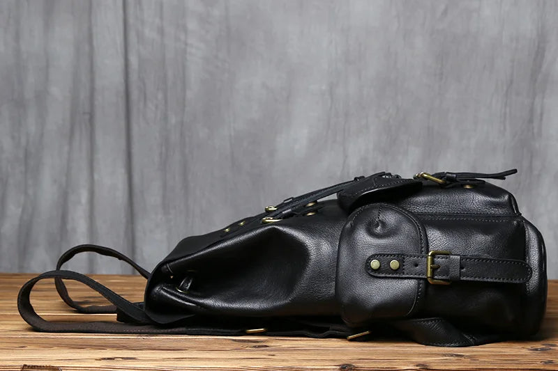 Men's Casual Leather Backpack | Large Capacity & Stylish Design