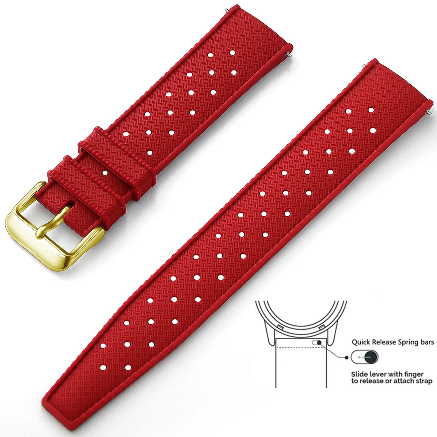 Tropical Silicone Watch Band | Quick Release Rubber Strap