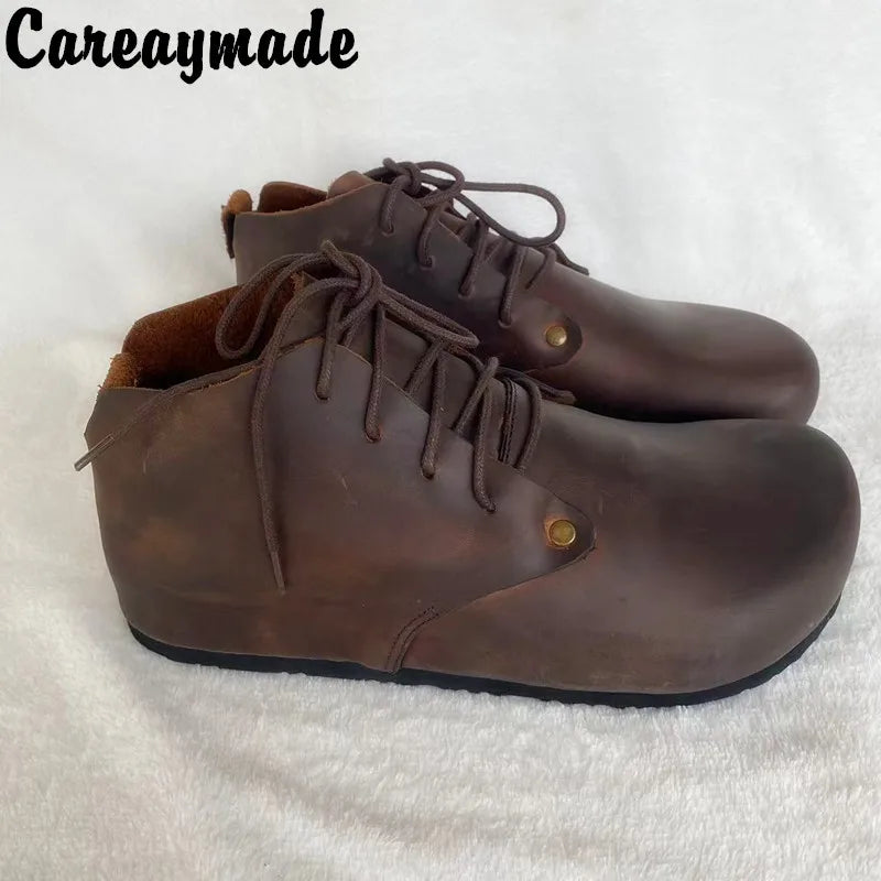 Handmade High Top Genuine Leather Shoes for Women | Stylish Comfort
