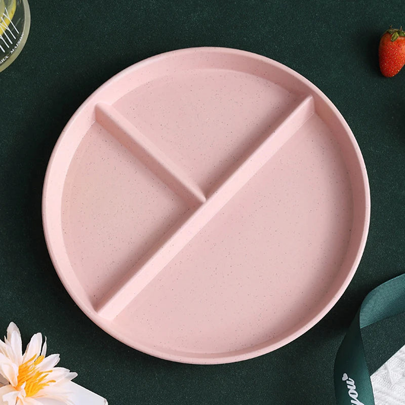 Round Square Reusable Dinner Plate | Portion Control for Adults