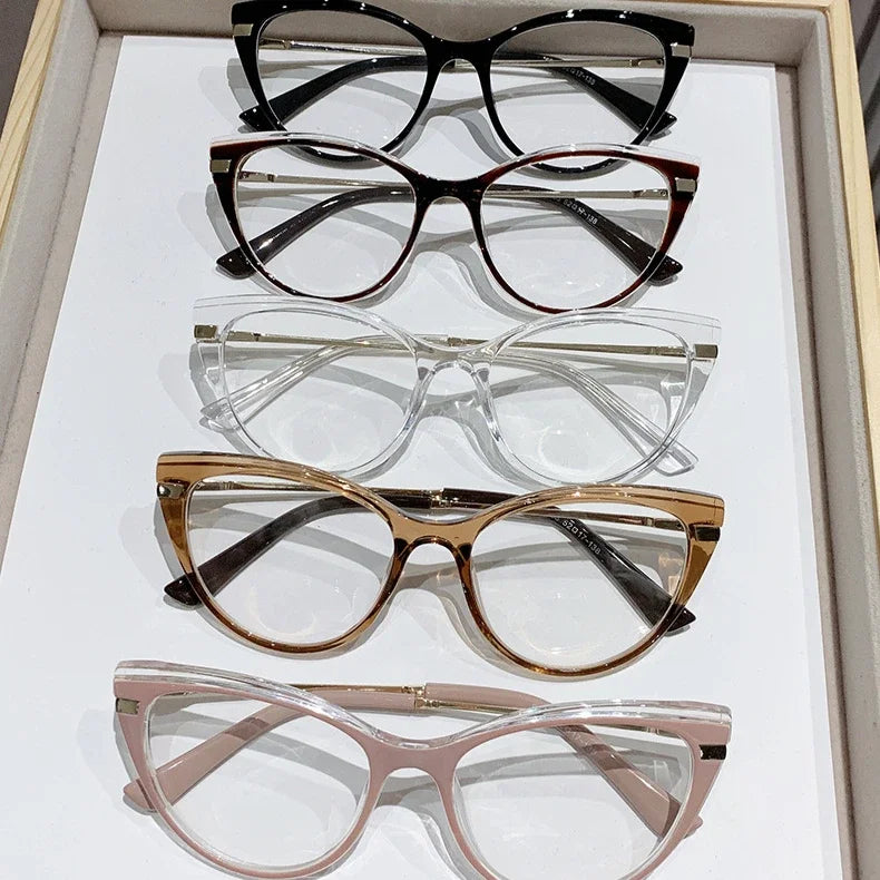 Stylish Cat Eye Myopia Glasses | Anti Blue Light Protection