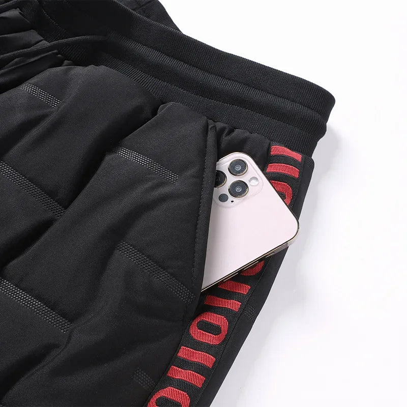 Men's Warm Fleece Lined Quilted Pants | Plus Size Casual Trousers