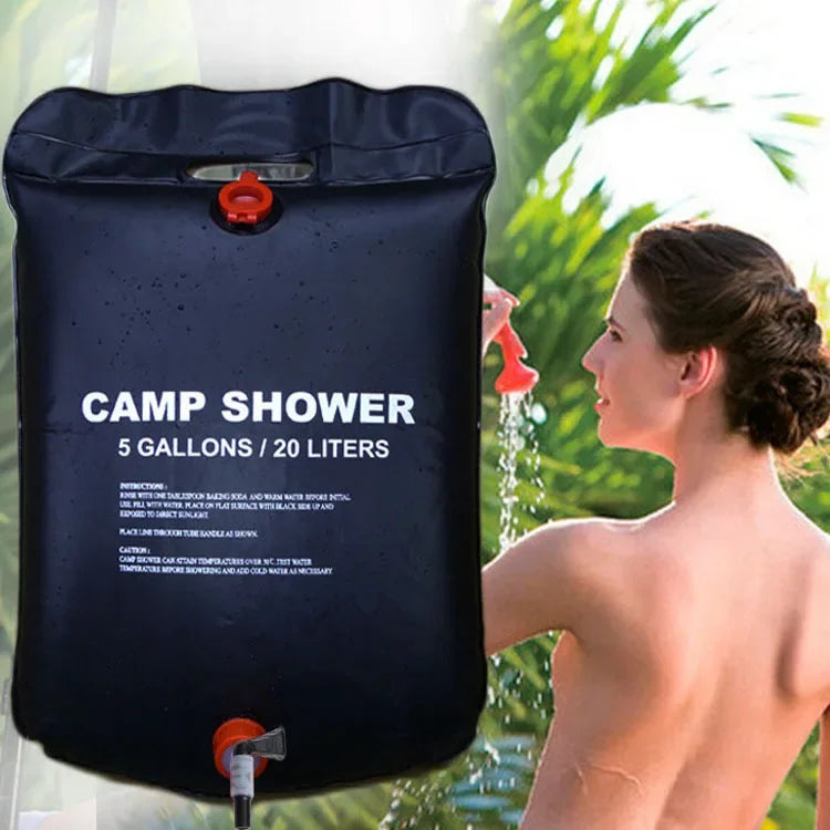 20L Solar Heated Outdoor Shower Bag | Perfect for Camping & Beach