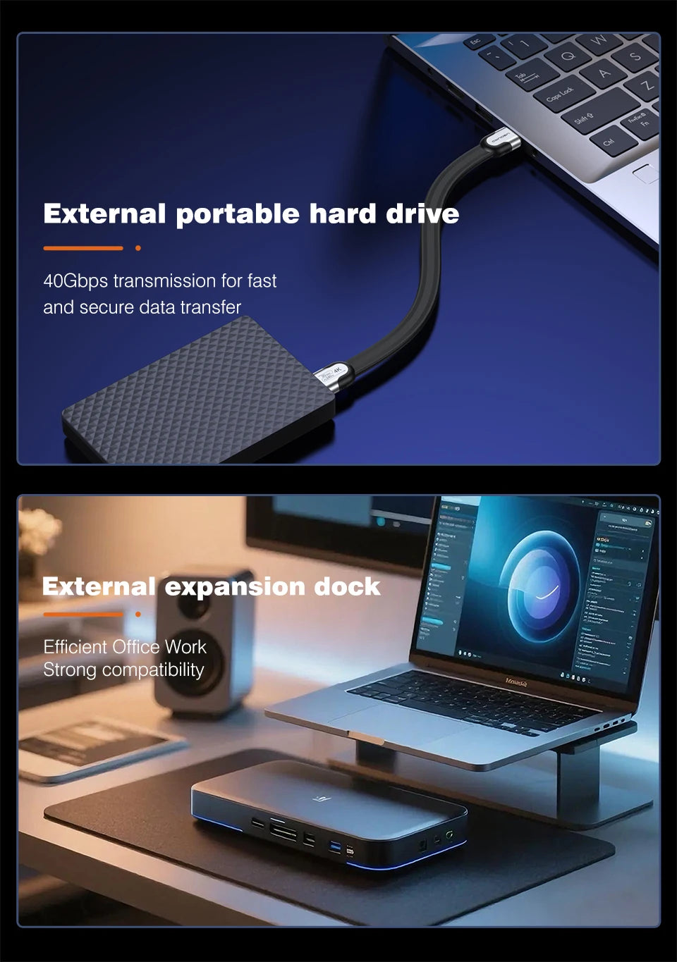 20Gbps USB-C Data Cable for Fast Charging & Data Transfer