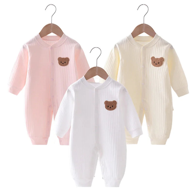 Cotton Bear Newborn Jumpsuit | Cozy & Stylish Baby Romper