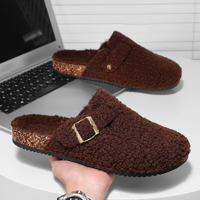 Cozy Unisex Plush Cotton Slippers | Non-Slip Winter House Shoes