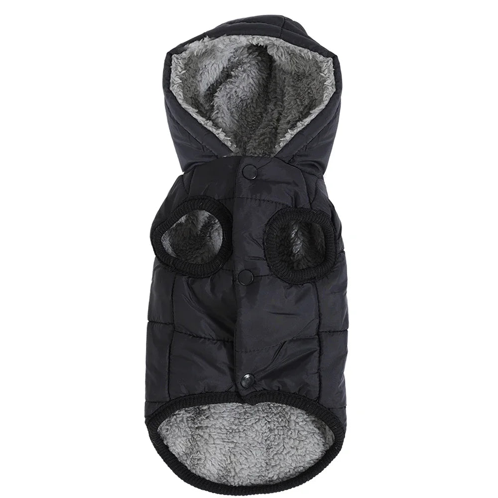 Winter Fleece Pet Jacket | Warm Waterproof Hoodie for Cats & Dogs
