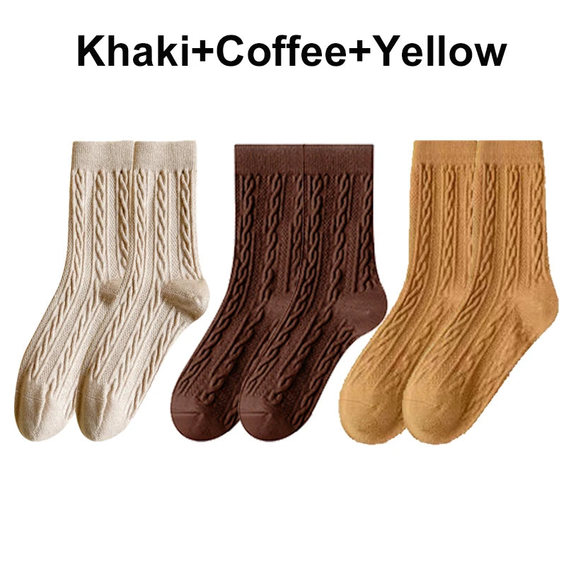 Women's Warm Cashmere Wool Socks | Cozy Mid-Calf Thermal Socks