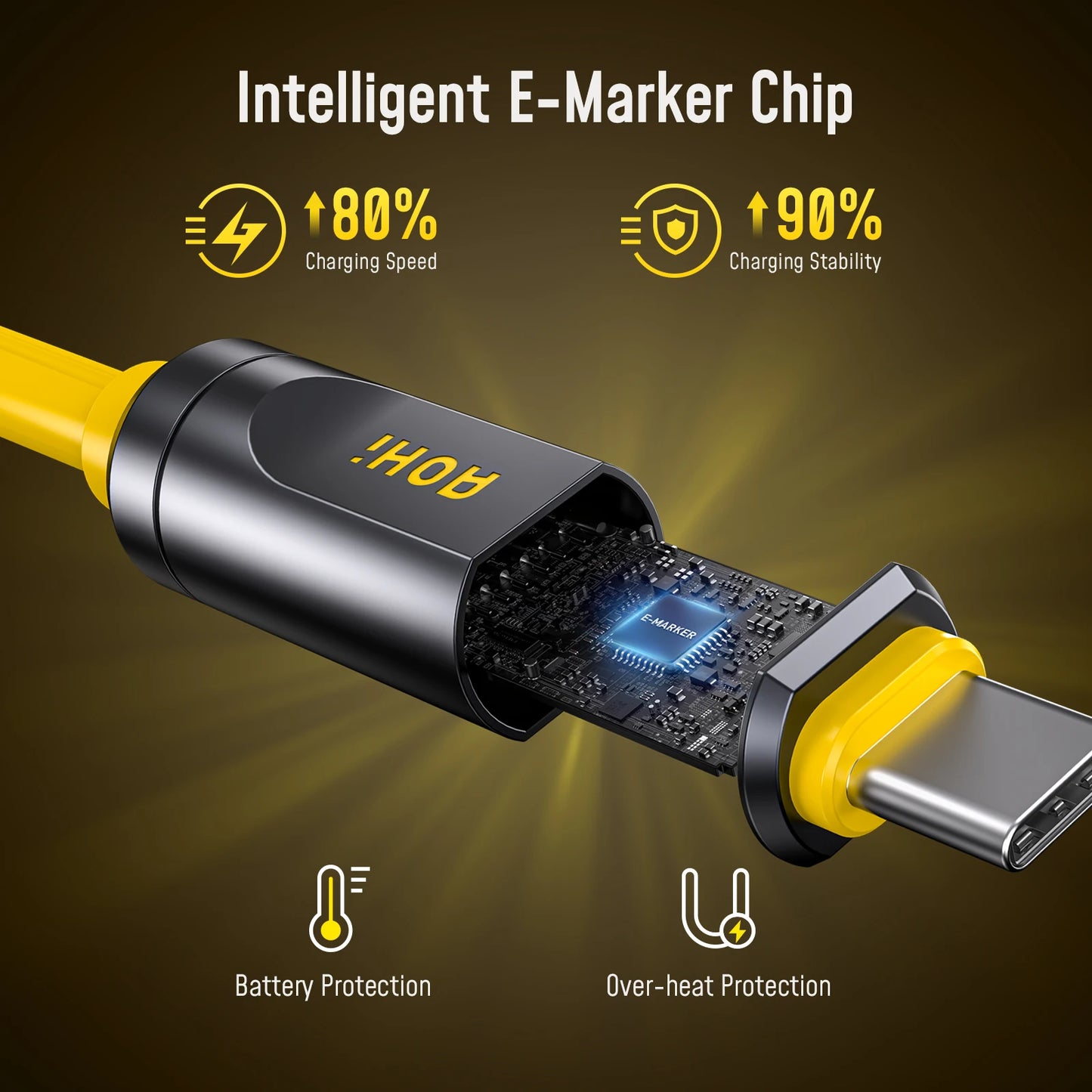 240W USB4 Type C Cable for Fast Charging & Data Transfer | 3.3FT
